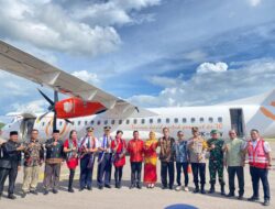 ATR 72 Wings Air Resmi Mengudara di Bandara Sugimanuru Muna Barat