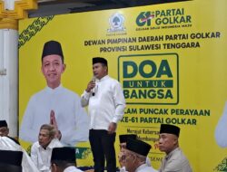 Doa Bersama Peringati HUT ke-61 Golkar Sultra, Darwin Fokus Konsolidasi Menuju Pemilu 2029